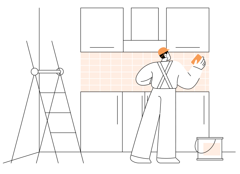 Illustration-kitchen-installation-London